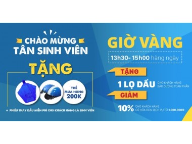 Khuyến mãi Tháng 9: Chào mừng Tân sinh viên